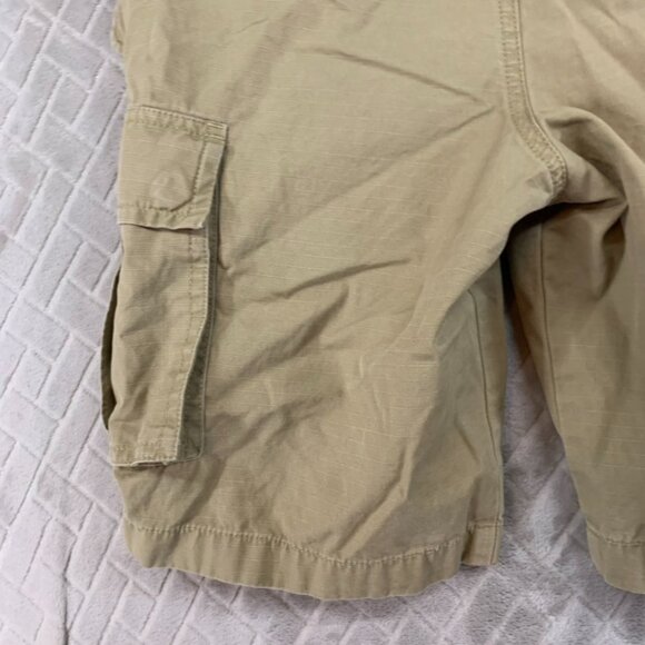 Polo Ralph Lauren Boys 12 Cargo Shorts Tan Brown Rip Stop Pull On Logo - Picture 16 of 16